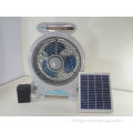 14'' handheld battery operated fan LED solar power